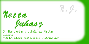 netta juhasz business card